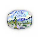 van gogh cactus landscape tattoo design idea