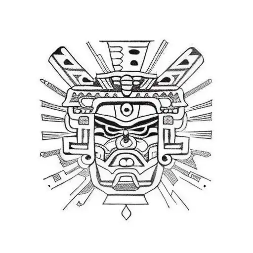 Aztec Power and Leadership tattoo design idea
