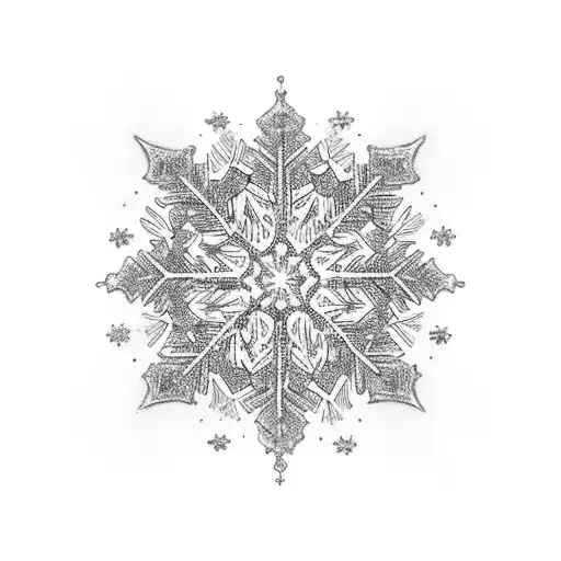snowflakes tattoo design idea