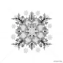 snowflakes tattoo design idea