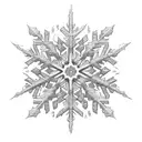 snowflakes tattoo design idea