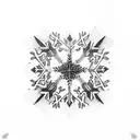 snowflakes tattoo design idea