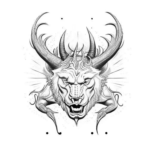 the beast, Yolo, logo tattoo design idea