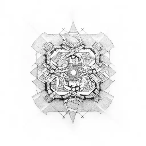 microscope tattoo design idea