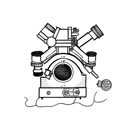 microscope tattoo design idea