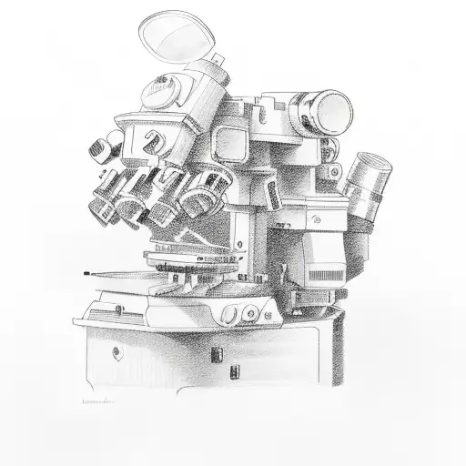 microscope tattoo design idea