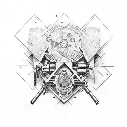 microscope tattoo design idea