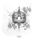 microscope tattoo design idea