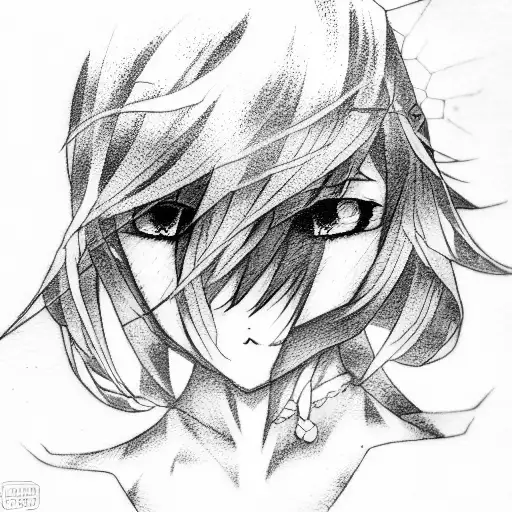 Anime print tattoo design idea