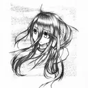 Anime print tattoo design idea