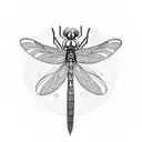 dragonfly with mandala tattoo design idea