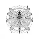 dragonfly with mandala tattoo design idea