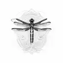 dragonfly with mandala tattoo design idea