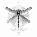 dragonfly with mandala tattoo design idea