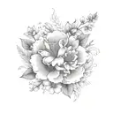 July august november birth flower bouquet tattoo design idea