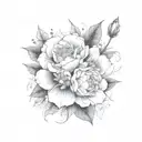 July august november birth flower bouquet tattoo design idea