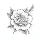 July august november birth flower bouquet tattoo design idea