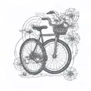 Combine a SEO optimization graph with a sleek bicycle silhouette tattoo design idea