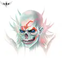 Half angel half demon tattoo design idea