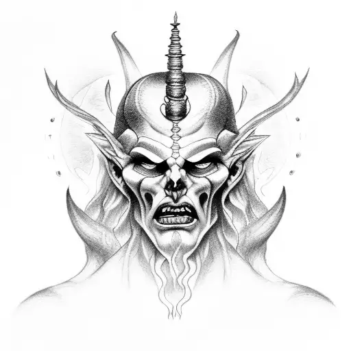  Hades God from the underworld  tattoo design idea