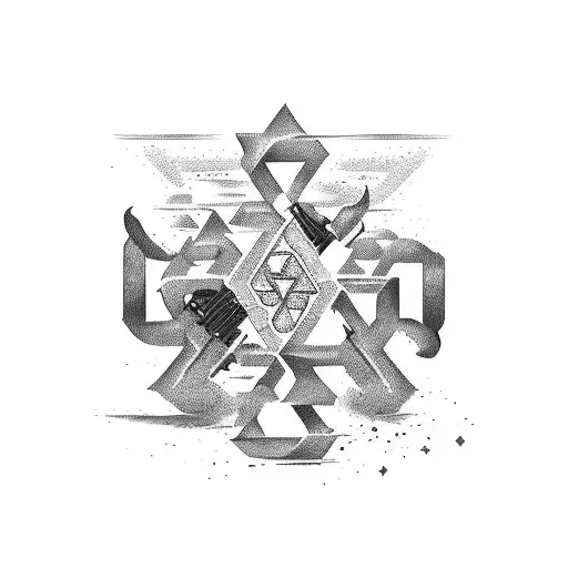 israel gun tattoo design idea