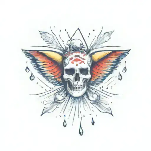 like tears in rain tattoo design idea
