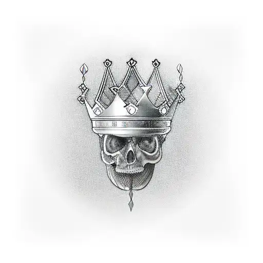 King's Crown on shell tattoo design idea