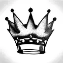King's Crown on shell tattoo design idea