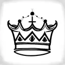 King's Crown on shell tattoo design idea