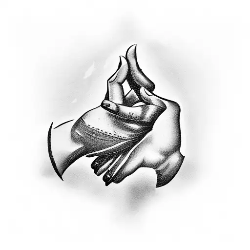 hands with eyes that cry blood tattoo design idea