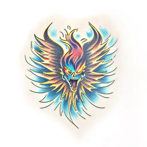 smokey phoenix  tattoo design idea