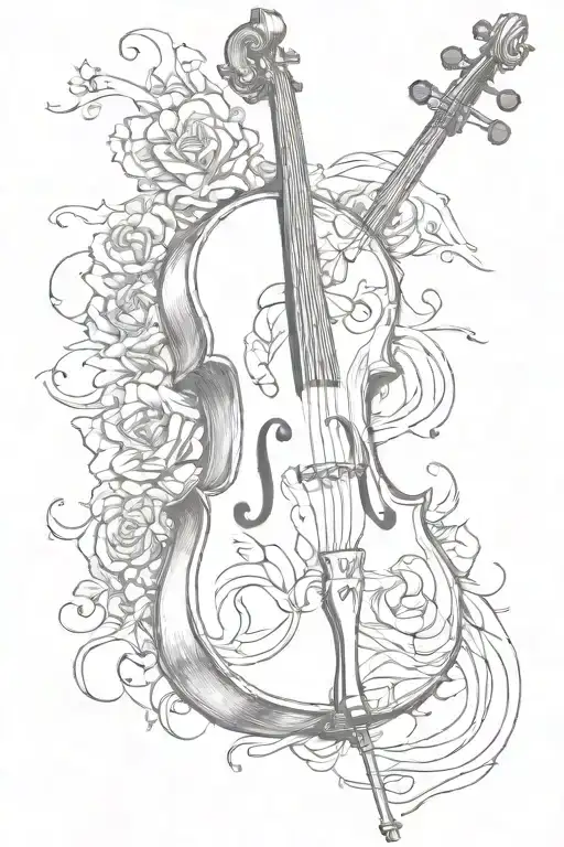 Cello tattoo design idea