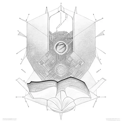 Teslas 369 diagram with the book 1984 tattoo design idea