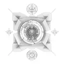 Teslas 369 diagram with the number 1984 involved tattoo design idea