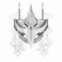 crusader back tattoo tattoo design idea