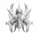 crusader back tattoo tattoo design idea