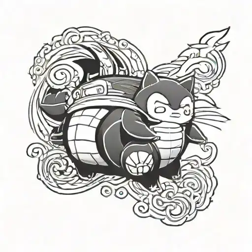 snorlax tattoo design idea
