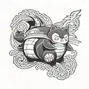 snorlax tattoo design idea