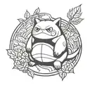 snorlax tattoo design idea