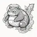snorlax tattoo design idea