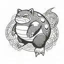 snorlax tattoo design idea