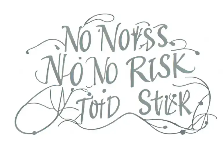 words no risk no story with travel theme  tattoo design idea