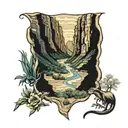 Santa Elena canyon, big bend national park tattoo design idea