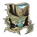 Santa Elena canyon, big bend national park tattoo design idea