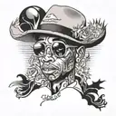 Name Pharrell  tattoo design idea