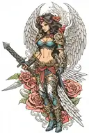 warhammer 40K dark angel tattoo design idea