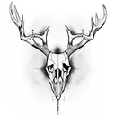 deer skull tattoo design idea