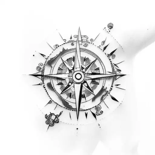 one piece zoro compass arm band tattoo design idea