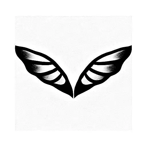 wings, question mark and heart tattoo design idea