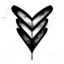 wings, question mark, heart  tattoo design idea